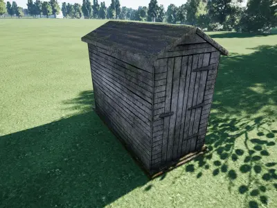 Grey Shed - Low Poly Game ready Asset Low-poly 3D model