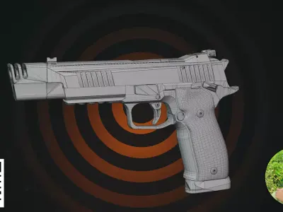Modern Tactical Sidearm - Custom Edition 3D model