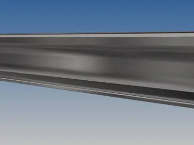 British Standard-EN13674  60E2 rail 3D model