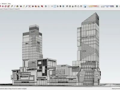 Sketchup Commercial Complex 158 3D model