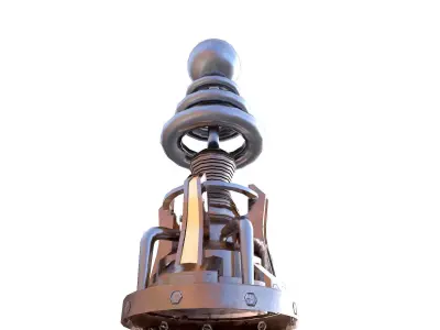 Tesla Coil Low-poly 3D model