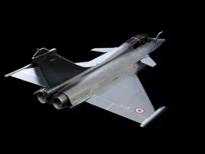 Dassault Rafale- French Strike Fighter Low-poly 3D model