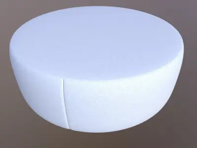 Ottoman Sofa Chair Low-poly 3D model