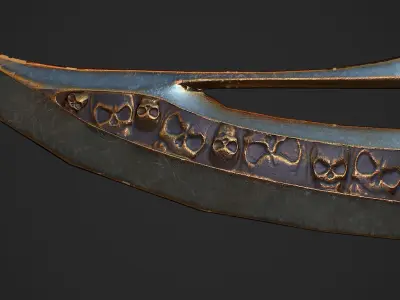 Fantasy Sword 4 3D Model Low-poly 3D model