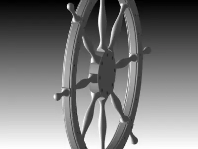 Ship Wheel Free 3D model