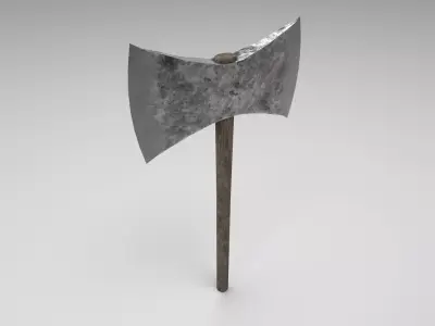 Medieval battle axe 1 Free low-poly 3D model