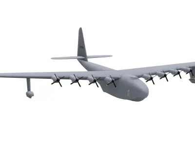 Hughes H4 Hercules Low-poly 3D model
