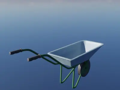 Wheelbarrow garden unicycle 3D model