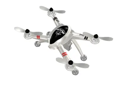 Drone Rigged Model Low-poly 3D model