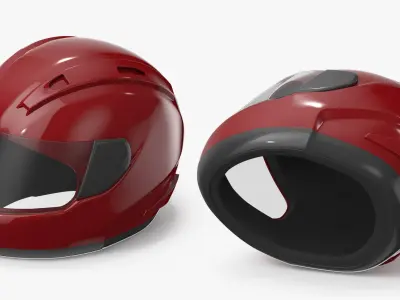  Protective Racing Helmet Red 