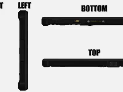 Getac F110 G3 Fully Rugged Tablet Low-poly 3D model