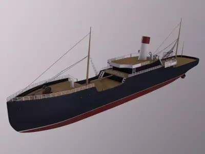 Watercraft britannia steamship 3D model