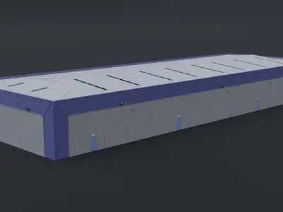 Warehouse 4 Low-poly 3D model
