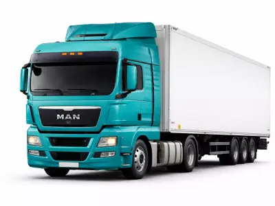 MAN TGX Heavy Duty Highway Semi Truck Model 3D model