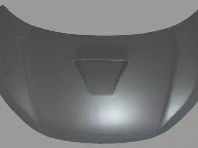 Car Bonnet Honda Civic Type R 2020 Low-poly 3D model