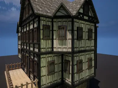 Fantasy Medieval Village Houses Highly Detailed 3D model