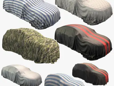 Car Cover Sedan &amp;amp; SUV Bundle 3D model