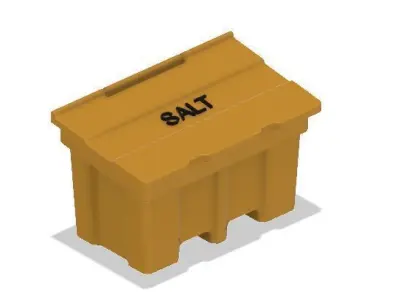 Model Railway Salt Grit Bin for Roadside or Car Park 3D print model
