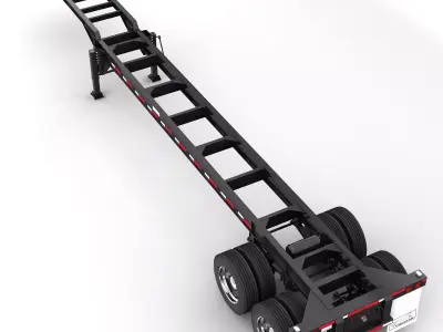 Trailer Container US 3D model