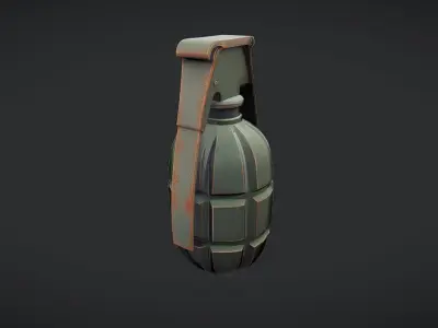 military-style hand grenade 3D model purchase