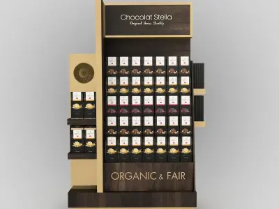 Chocolate Innovative  Cardboard Display Stand  3D model