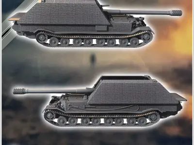 Waffentrager Grille 19 210mm on Tiger VK 4501 P Porsche - German 3D print model
