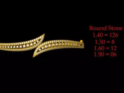 Diamond Bracelet - 008 3D print model