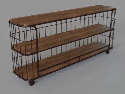 Baker Console Table With Casters 3D model