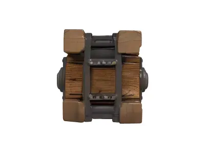 Rustic Wooden Industrial Structure Part 3D model