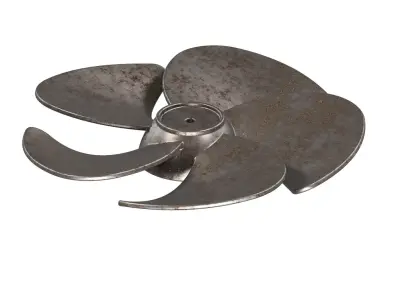 Rusty Steel Fan Blade 3D model