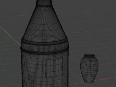 Pottery Kiln and Ceramic Vase 3D model
