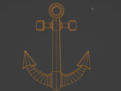 Low-Poly Anchor Low-poly 3D model