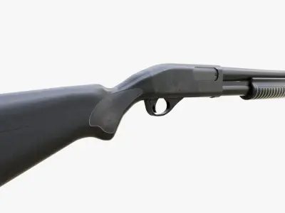Remington M870 Shotgun Low-poly 3D model