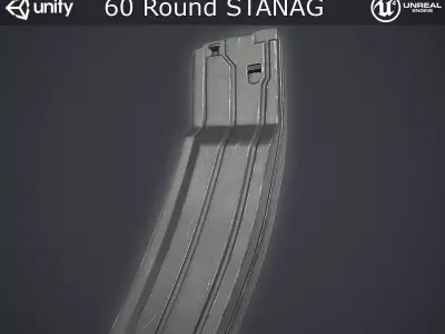 Sixty Round STANAG Magazine Low-poly 3D model