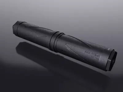 Modern Tactical Suppressor High Quality Weapon Prop 4K PBR Low-poly 3D model