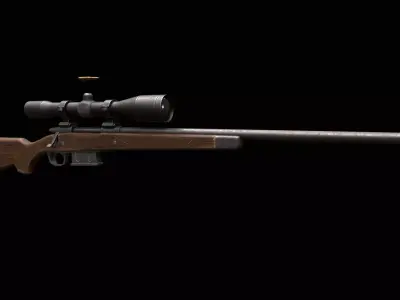 Rifle Action Bolt Low-poly 3D model
