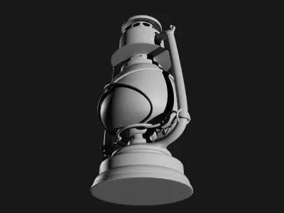 Medieval lantern Low-poly 3D model shop