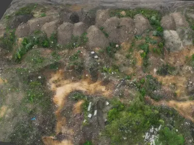 construction-site terrain debris RAW photogrammetry Low-poly 3D model