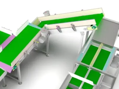 The 3D model of the Medicine Reel Diverting Conveyor Assembly 3D model
