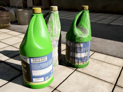 Plastic Bottle - Game Ready  Low-poly 3D model