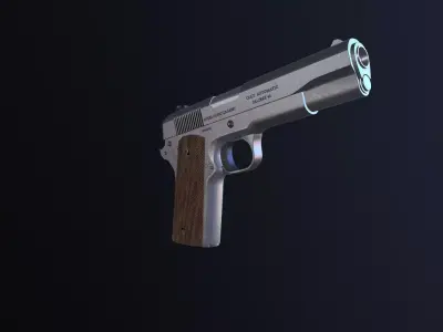 Colt 1911 Low-poly 3D model 10