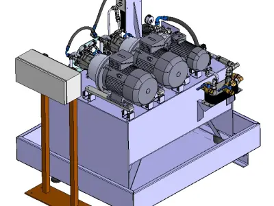 Hydraulic station 340L 3D model