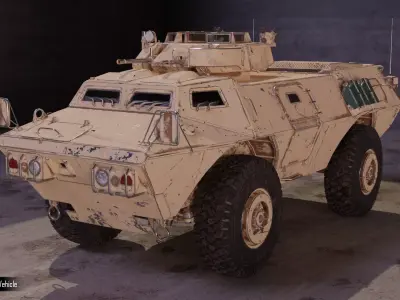 M1117 Armored Security Vehicle Low-poly 3D model