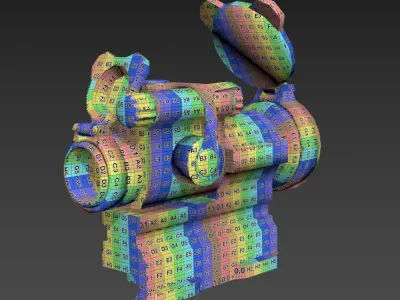 Aimpoint PRO Patrol Rifle Optic Low-poly 3D model