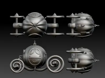 pumpkin carriage  3D print model