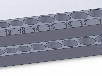 Socket Organizer - 3-8 in Drive Metric Color Coded Socket 3D print model