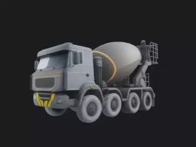 Concrete Mixer Truck 3D Model 3D model