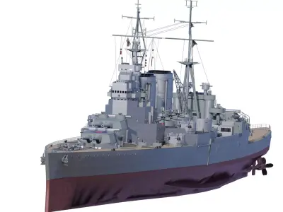 HMS HOOD 1944 3D model