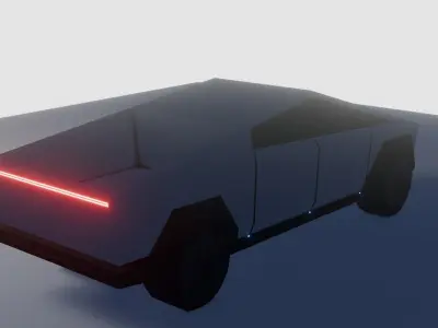tesla cybertruck LOW poly Low-poly 3D model