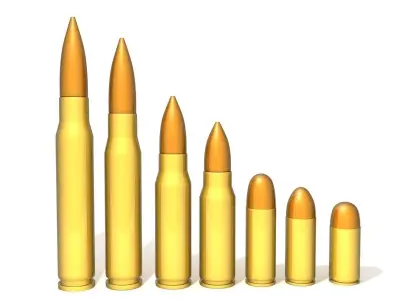 Bullets group of 3D model